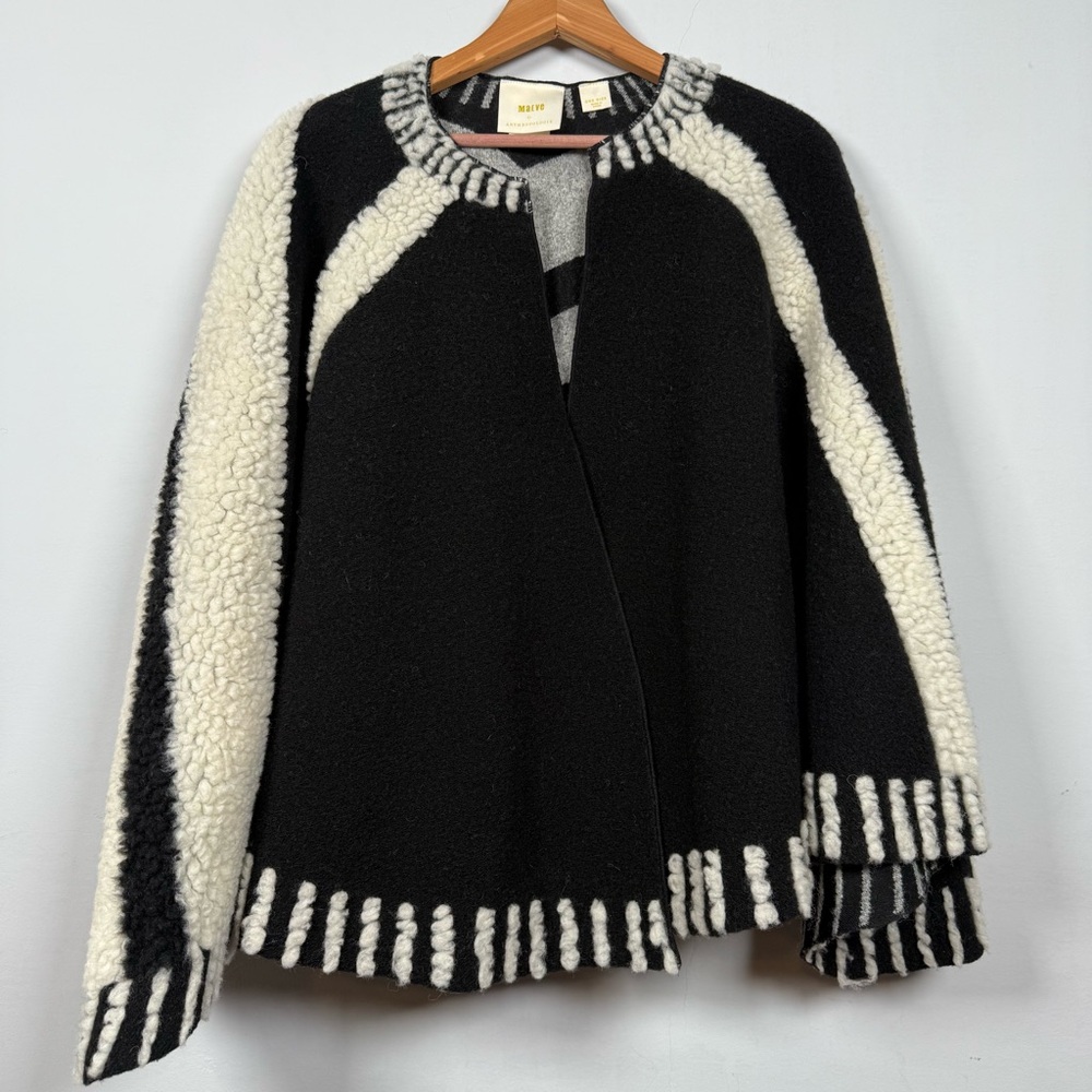 Anthropologie Sherpa Striped Cardigan, O/S - Picture 6 of 10